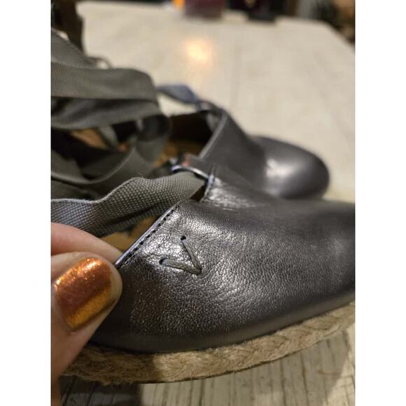 Vionic Kaitlyn Women's Espadrille Wedge Sandals Silver Size 10 - Picture 5 of 11